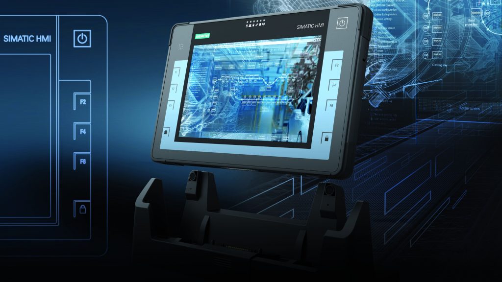 Erster Tablet-IPC von Siemens 1 Siemens bringt erstmals einen Tablet-PC auf den Markt. Der Industrial-Tablet-PC Simatic ITP1000, derzeit schnellster Tablet-PC am Markt, ist mit projektiv-kapazitivem 10,1-Zoll-Multitouch-Display, neuester Prozessortechnologie Intel Core i5 Skylake sowie dem Trusted Platform Module ausgestattet.