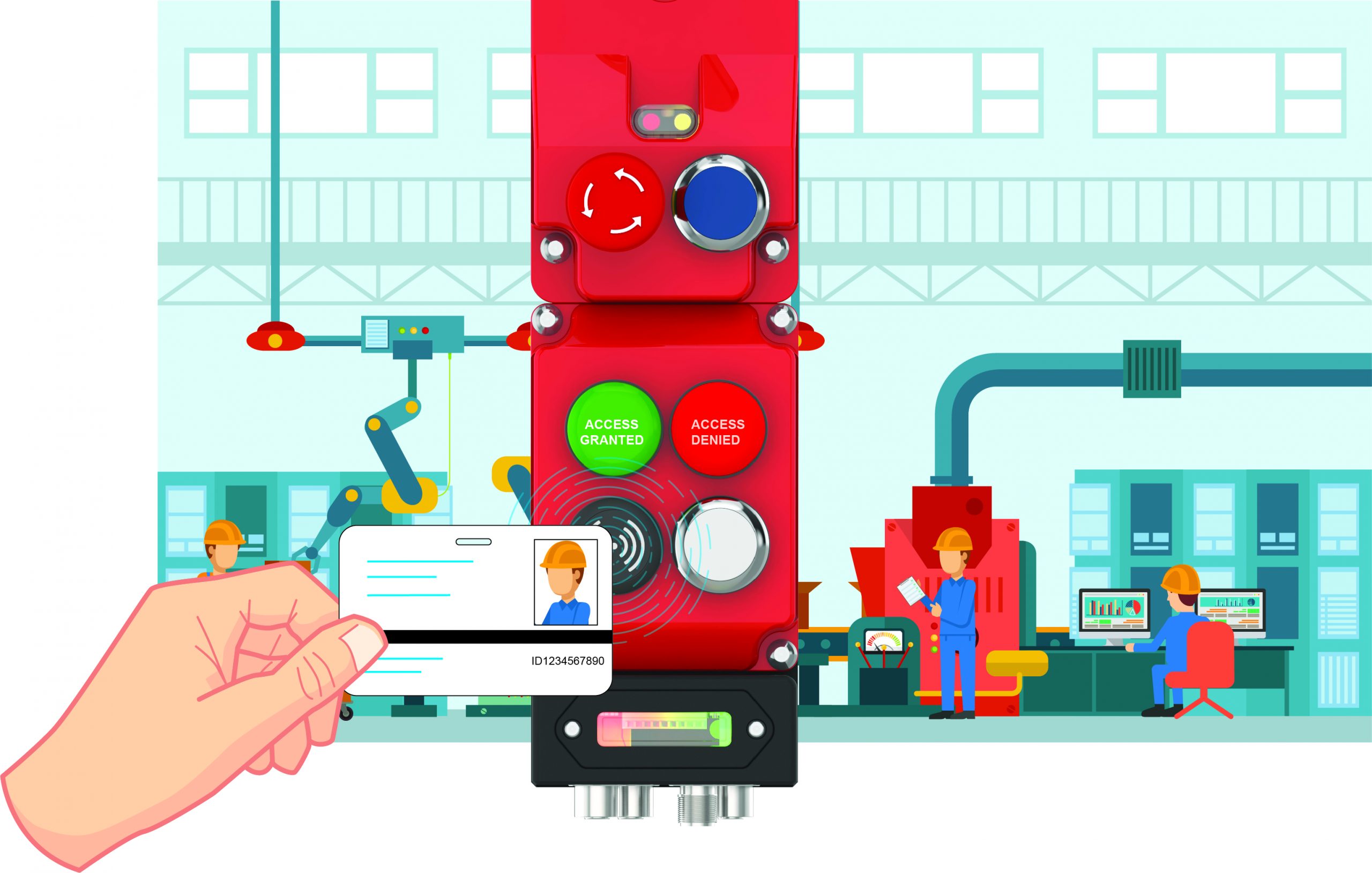 Sicherheitszuhaltung mit RFID Reader