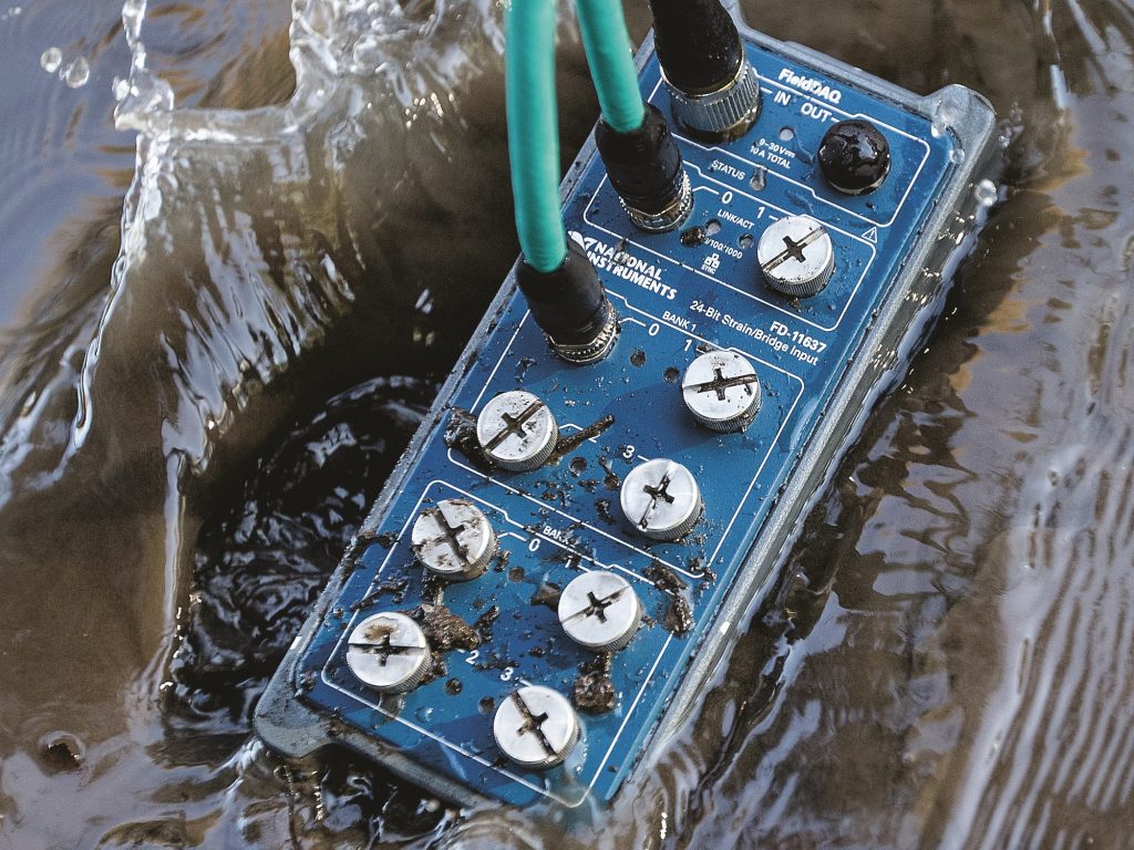 TSN-Datenerfassung für raue Umgebungen 1 Die FieldDaq-Geräte bieten eine Stoßfestigkeit bis 100g sowie eine Vibrationsfestigkeit bis 10g.