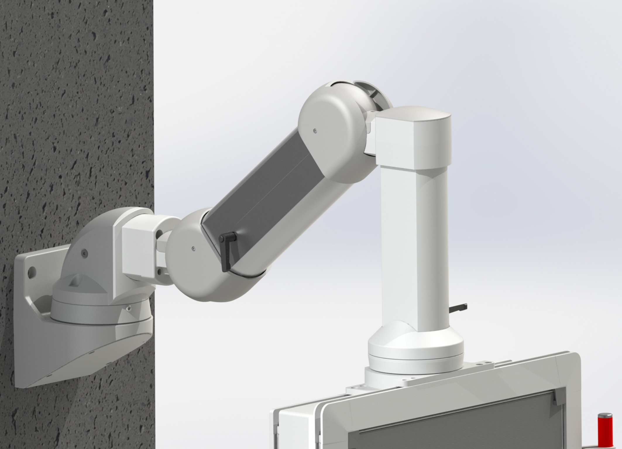Kleines Höhenverstellsystem für ergonomisches Arbeiten