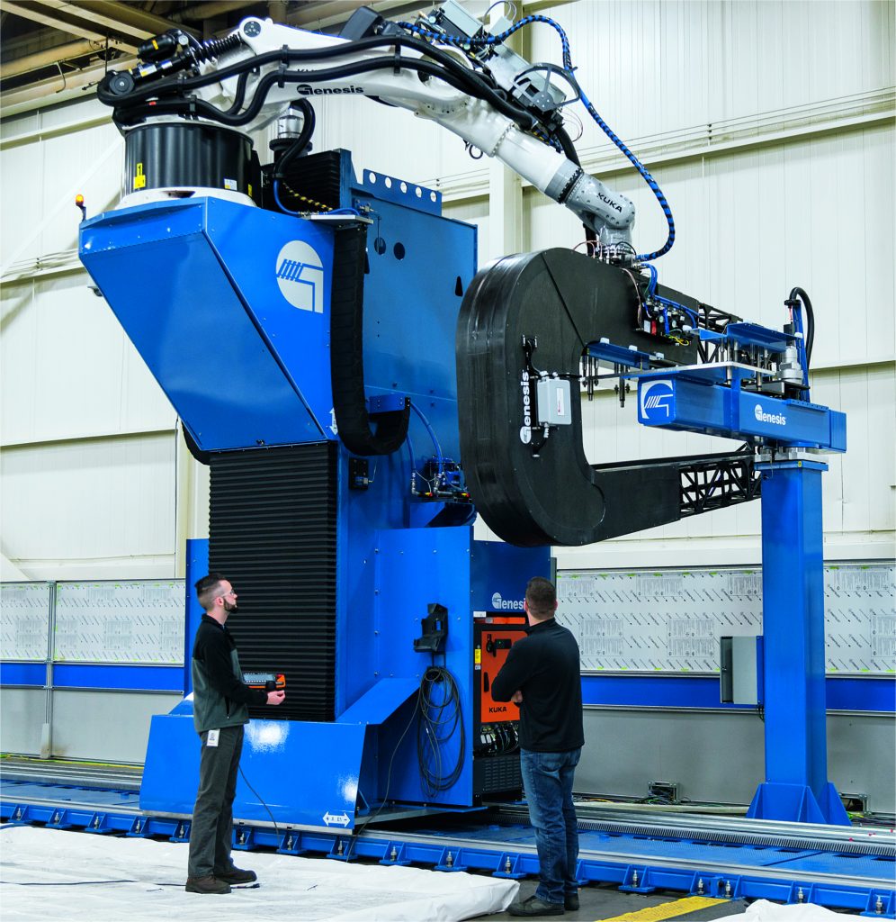 One Cable Automation 3 Die NSpect-Systeme von Genesis Systems
kombinieren Daten der Ultraschallprüfung
mit Positionsdaten des Roboters und
gewährleisten so die lückenlose Materialprüfung sicherheitskritischer Bauteile.