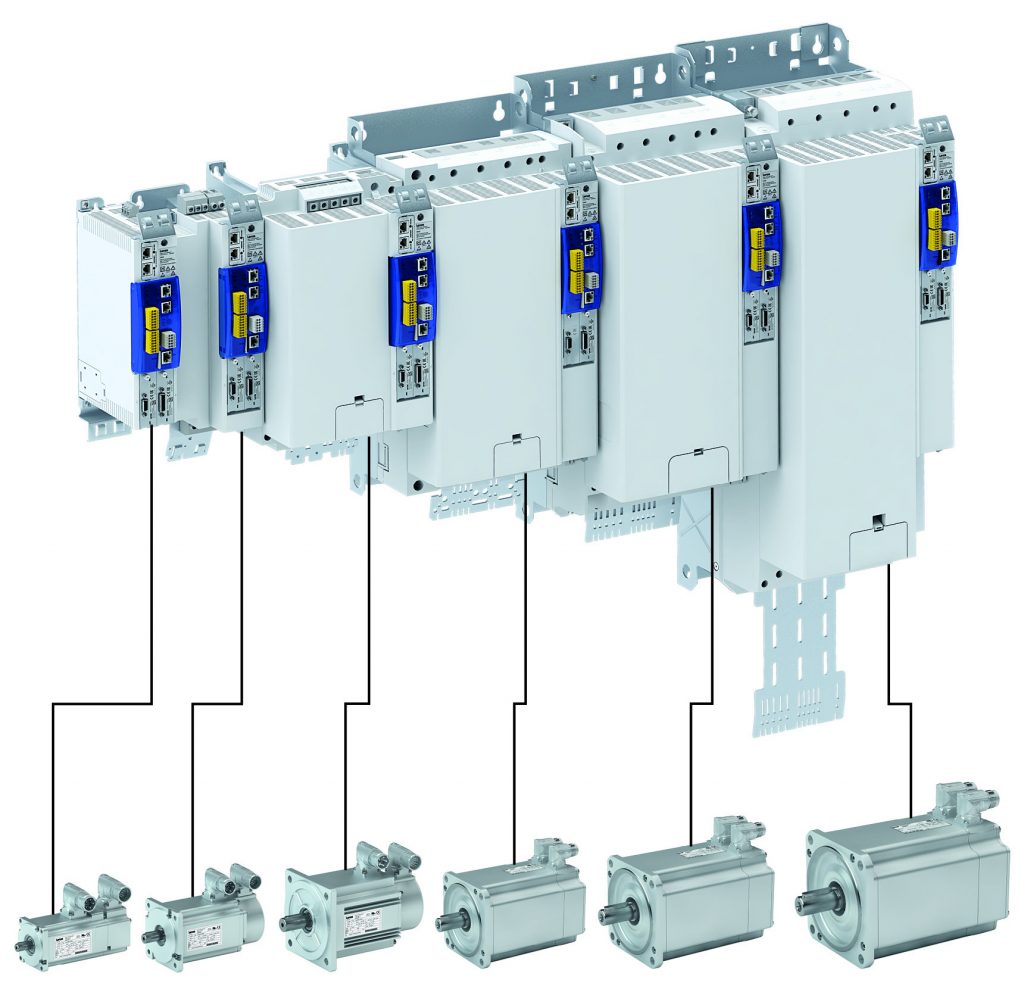Smarte Achse 1 Lenze präsentiert eine neue Antriebslösung aus Servo-Inverter, Synchronmotor und Planetengetriebe.