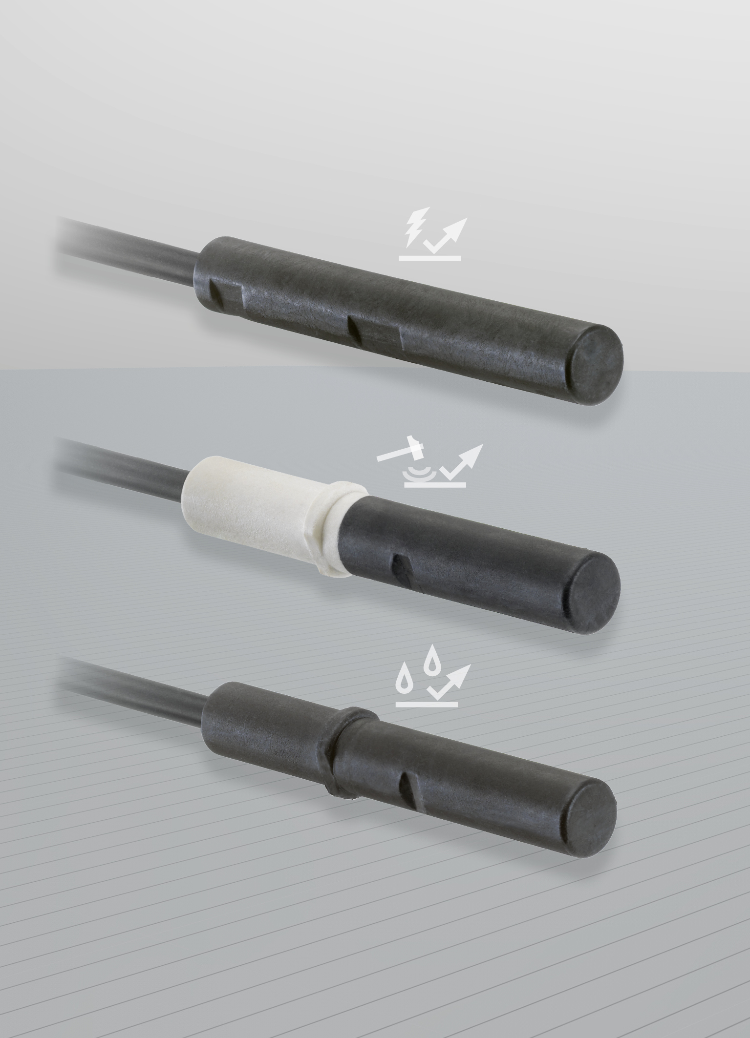 Spannungsfester Kunststofftemperaturfühler