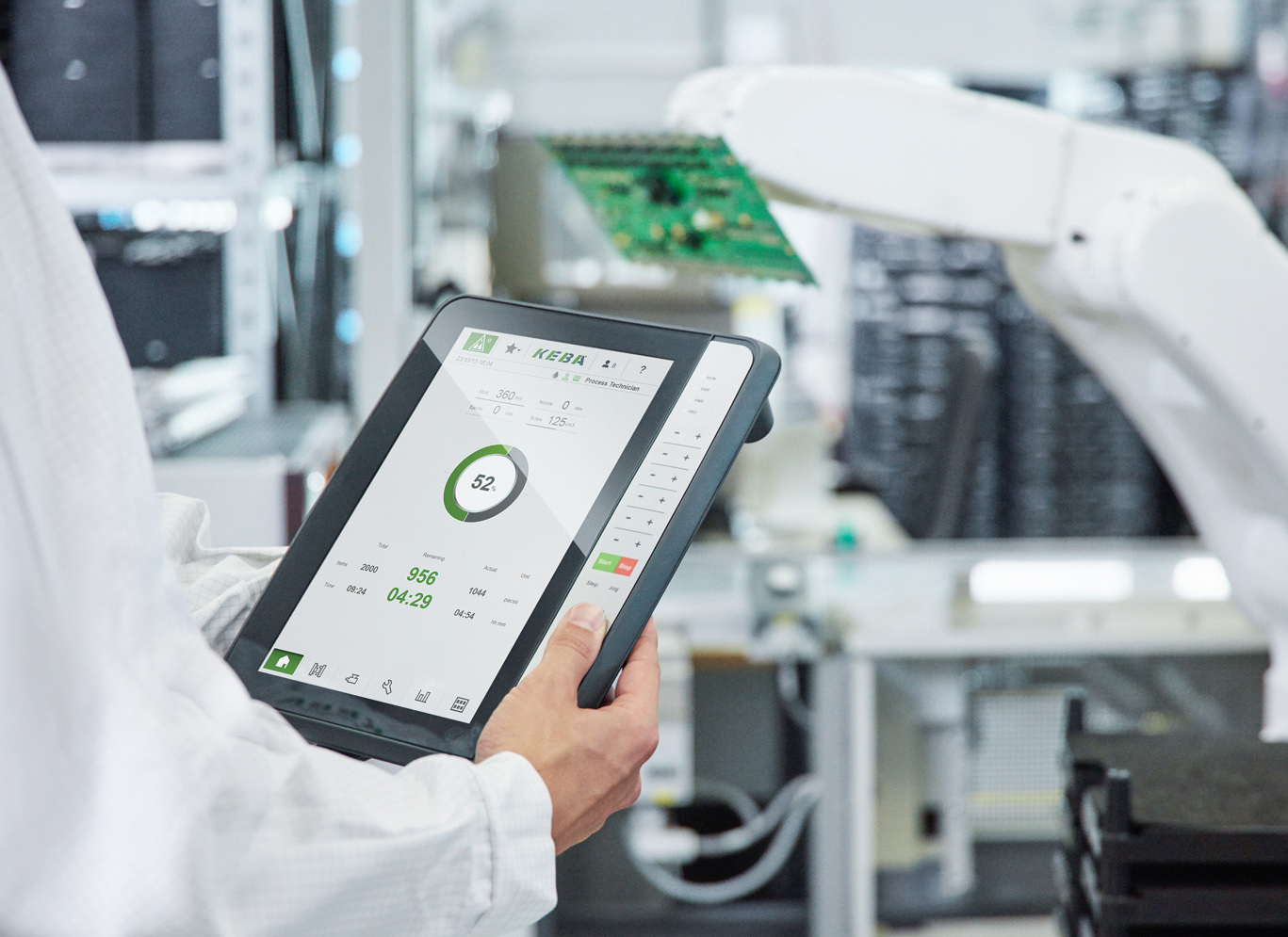 Sicheres und kabelloses Handbediengerät