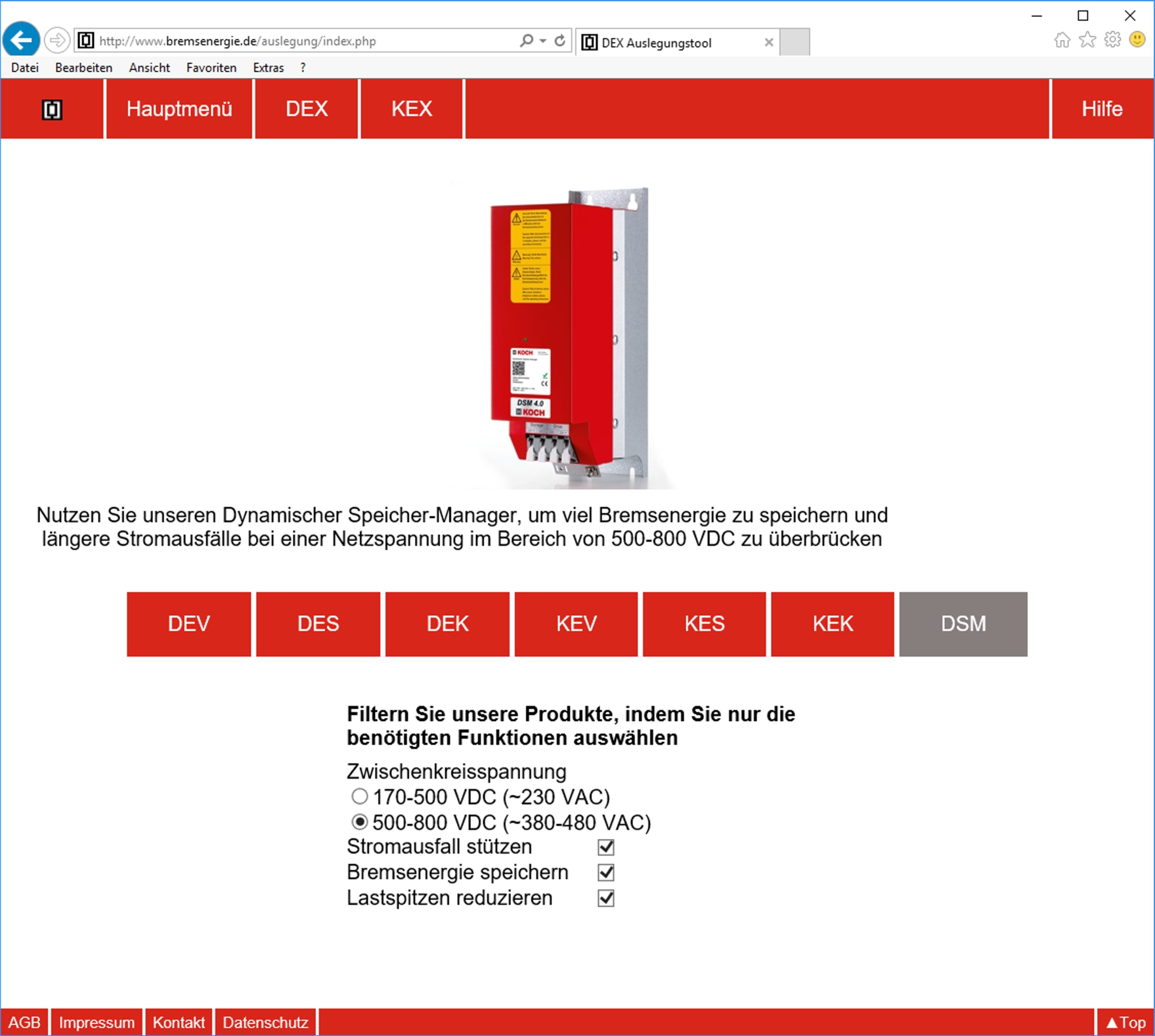 DC-Link-Energie bequem auslegen