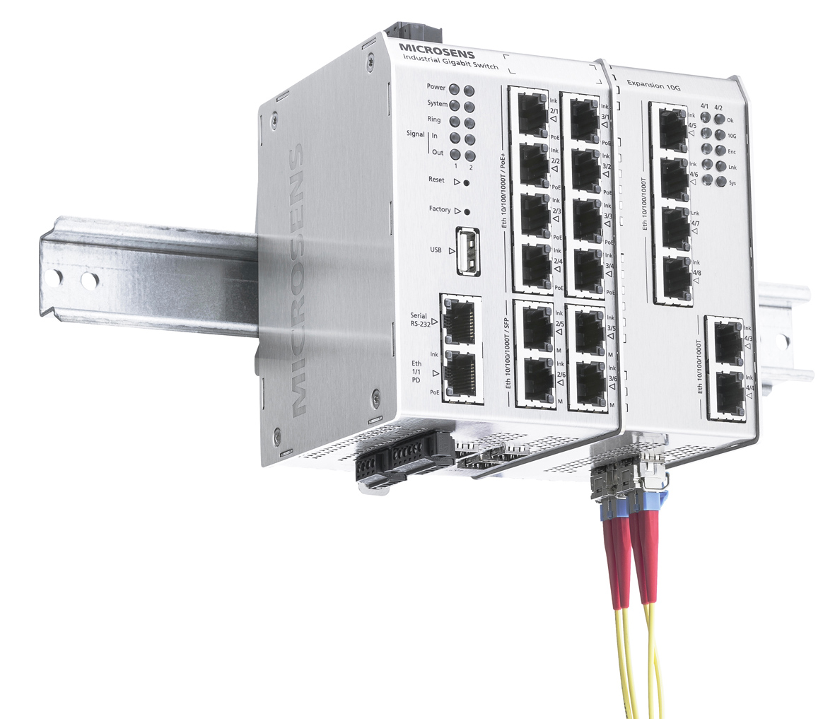 Modularer Industrie-Switch mit 10Gbit-Ethernet-Uplinks 9 Modularer Industrie-Switch
mit 10Gbit-Ethernet-Uplinks