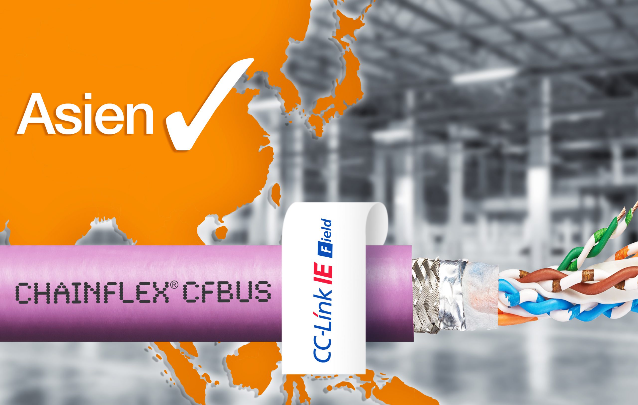 Hochflexible Ethernet-Leitungen für die e-kette mit CC-Link IE Field Zertifikat 2 Hochflexible Ethernet-Leitungen
für die e-kette
mit CC-Link IE Field Zertifikat