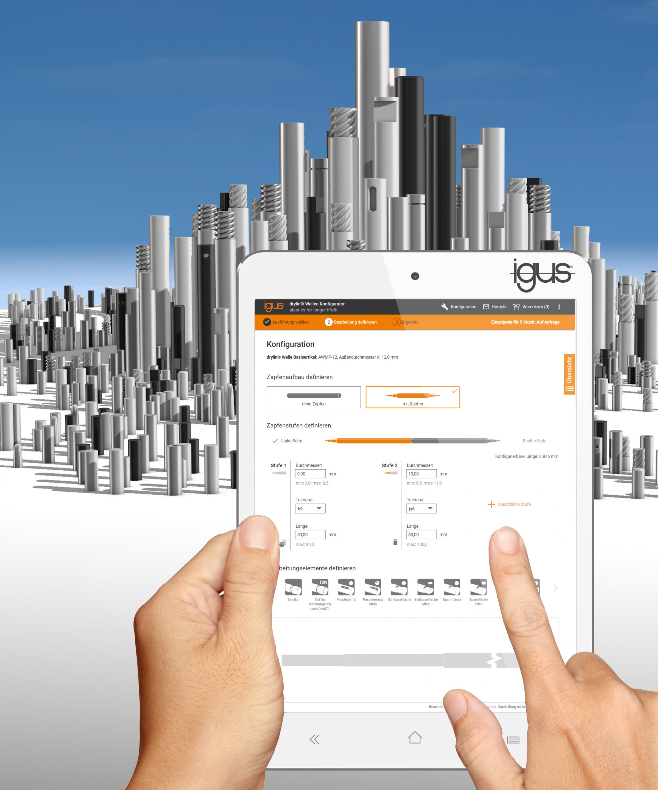 Online-Tool zur Konfiguration von Wellen