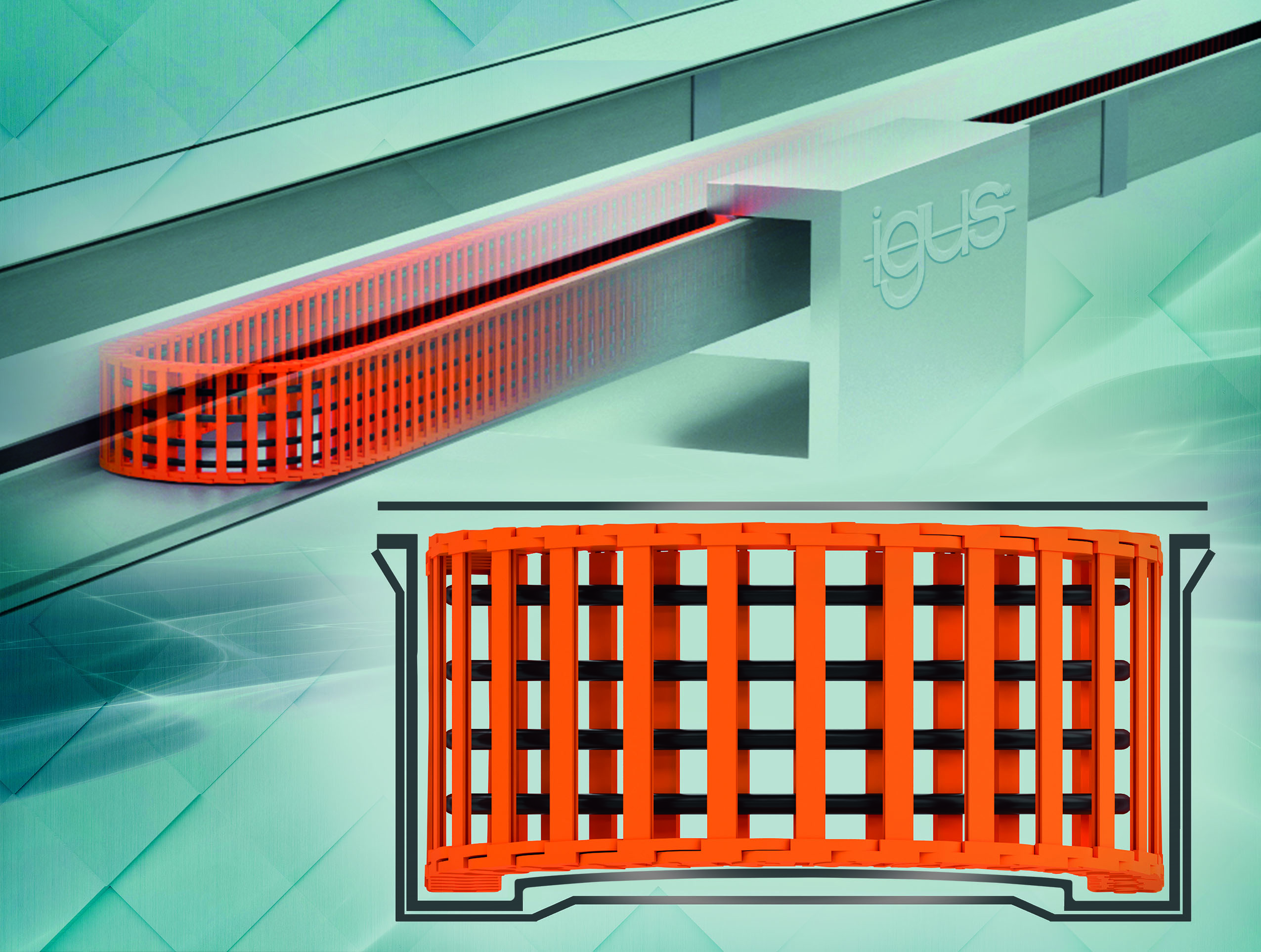 Energiekettenlösung mit Edelstahlrinne 5 Energiekettenlösung
mit Edelstahlrinne