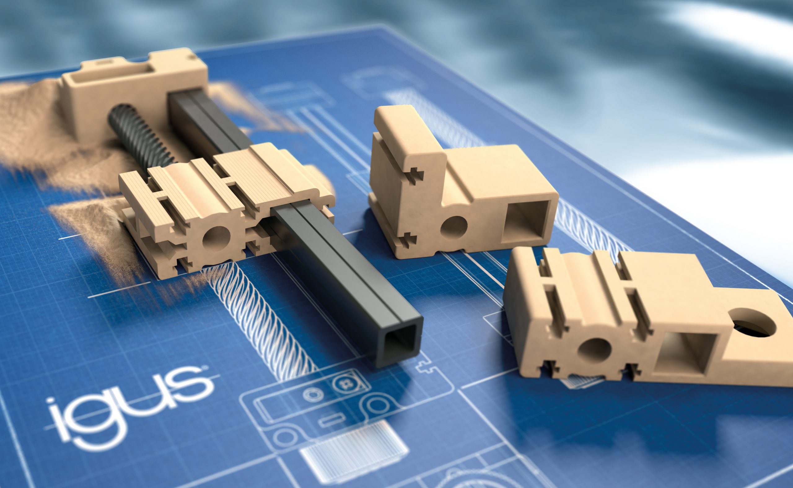 Schmierfreie Linearachsen aus dem 3D-Drucker