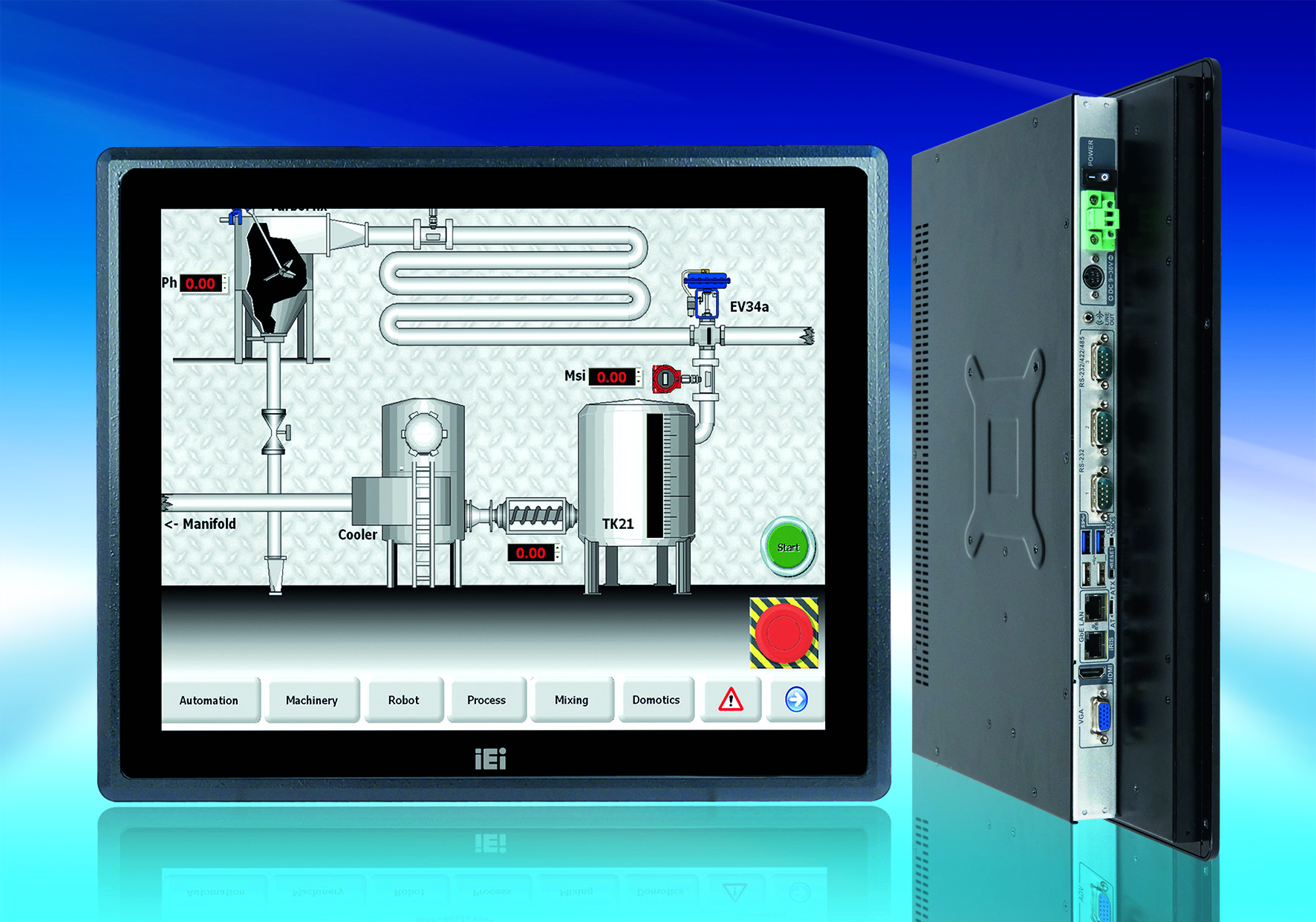 Robuster lüfterloser Panel-PC mitRemote-Wartung