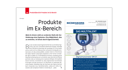 Produktübersicht Produkte im Ex-Bereich