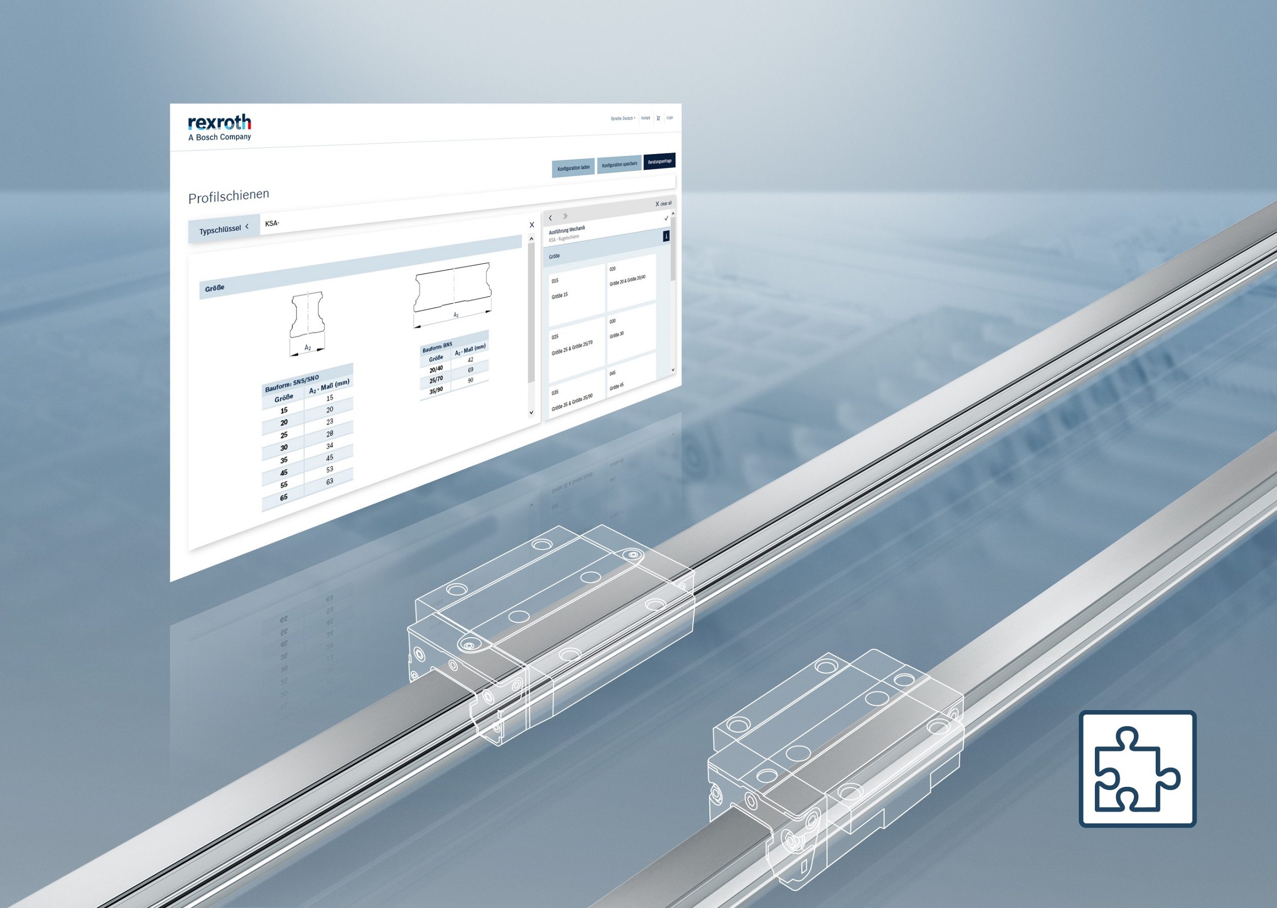 Online-Konfigurator für Profilschienen