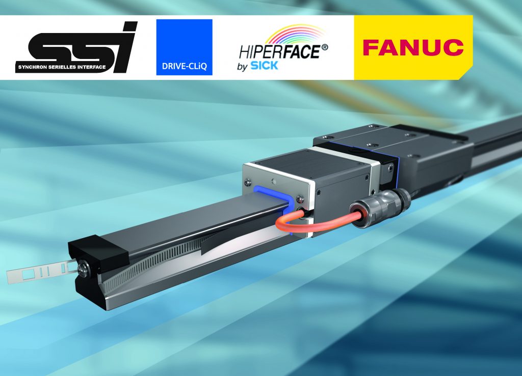 Absolutwert-Messsystem mit Fanuc-Schnittstelle 1 Die integrierte Maßverkörperung ist mit einer Genauigkeit von bis zu +/- 3µm/m verfügbar.