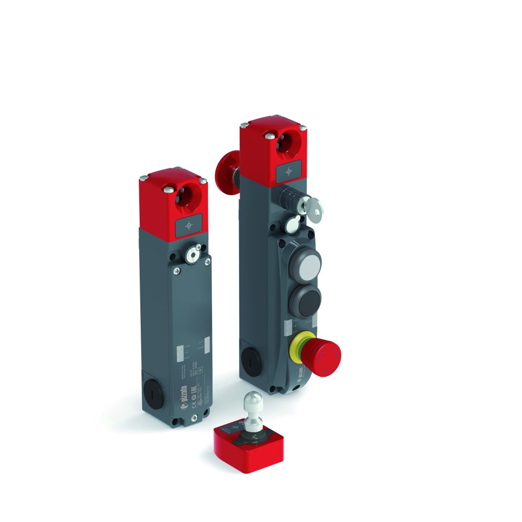 Sicherheitsschalter in neuen Varianten mit Befehls- und Signalgeber 1 Pizzato