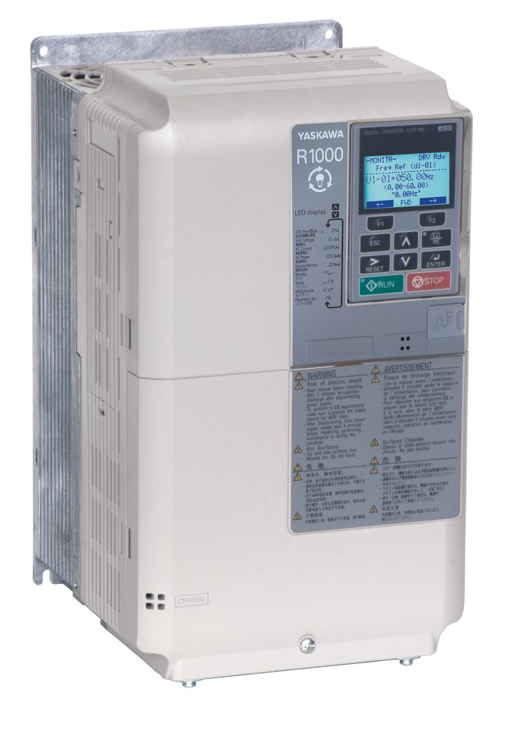 Neue kompakte Rückspeiseeinheit 1 Wo ein Bremswiderstand ersetzt und stattdessen überschüssige generatorische Energie ins Netz rückgeführt werden soll, bietet die Rückspeiseeinheit R1000 von Yaskawa eine besonders effiziente Lösung.