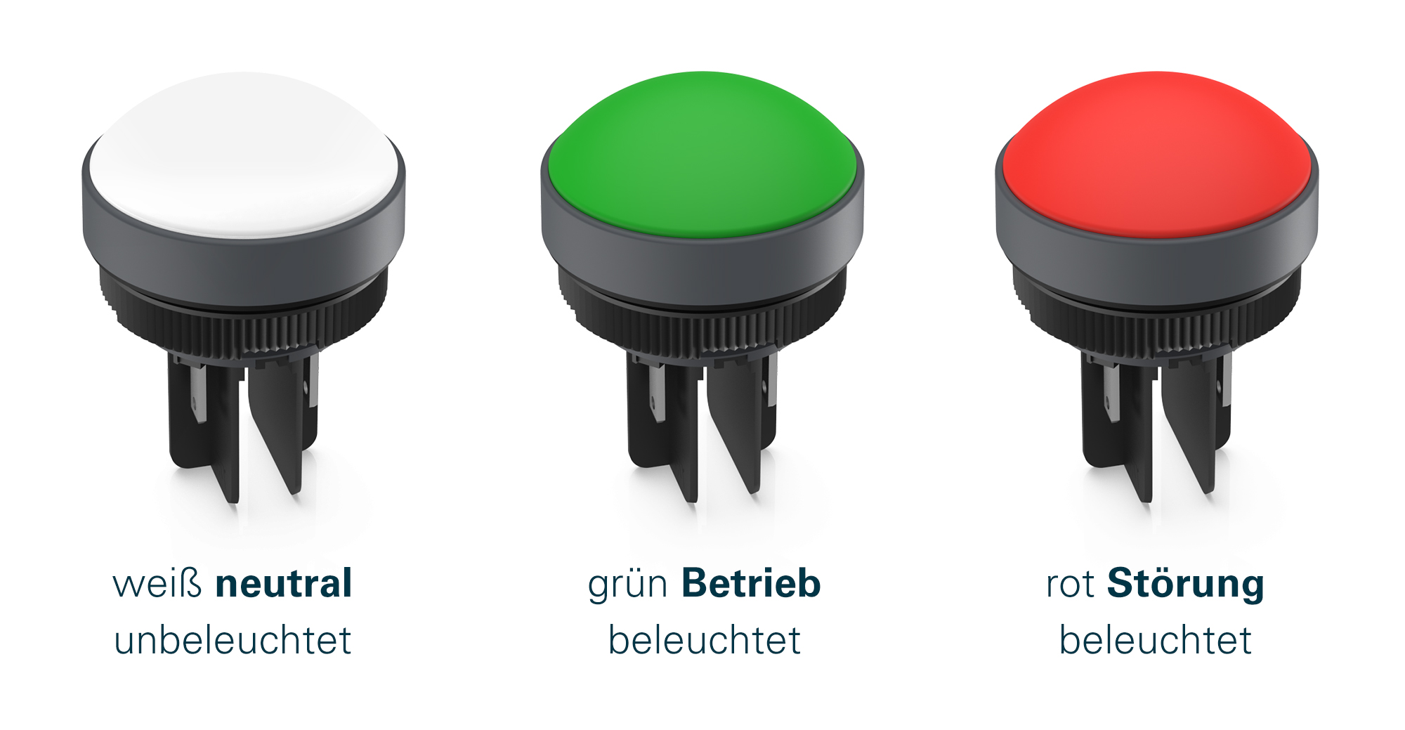 Meldeleuchte für drei Meldezustände 9 Meldeleuchte für
drei Meldezustände