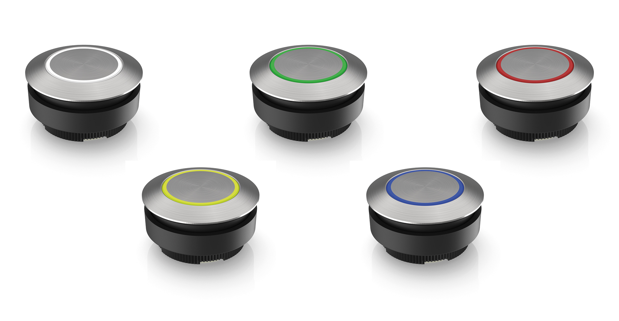 Leuchtdrucktaster im Edelstahldesign