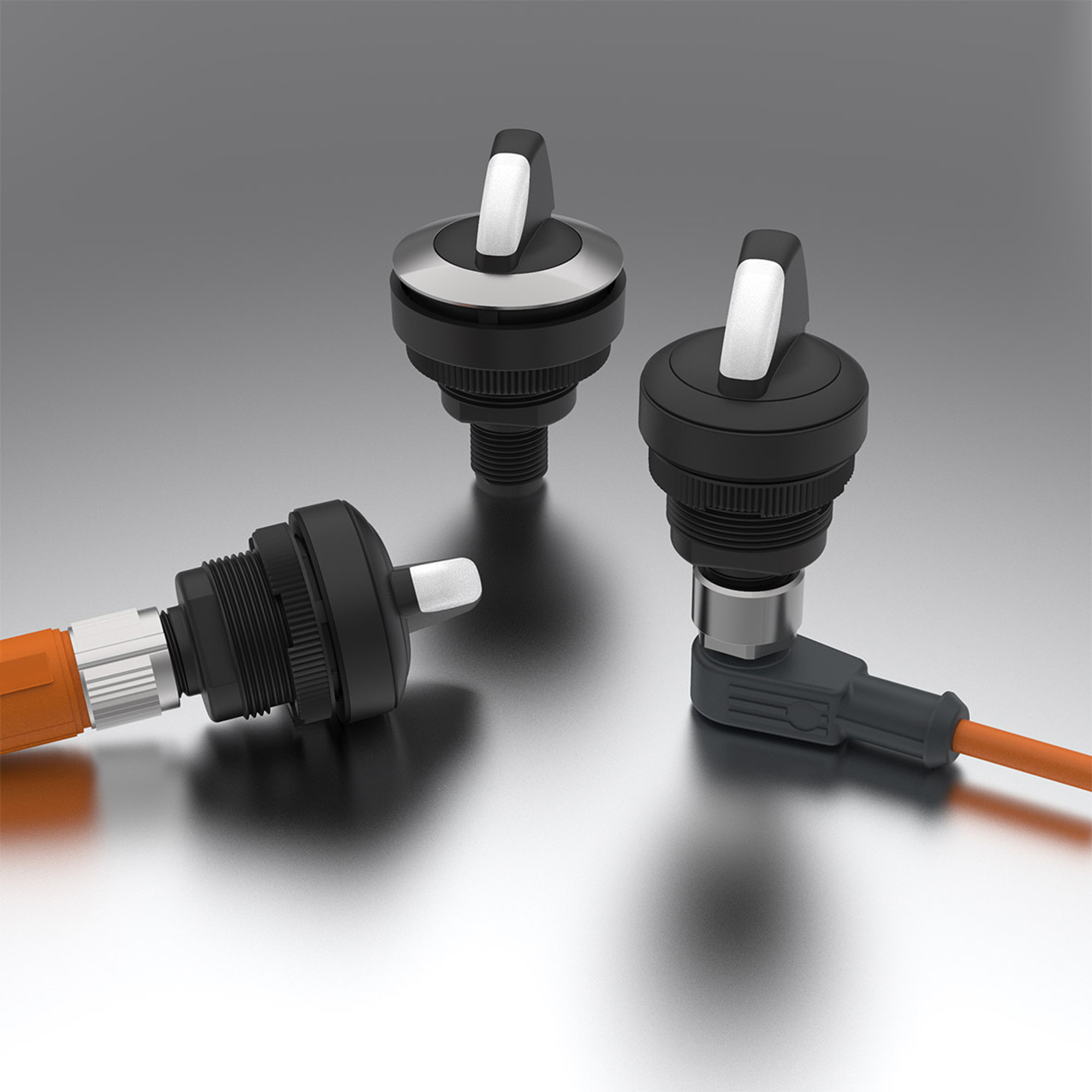 Wahlschalter mit eigenem IP65-Gehäuse