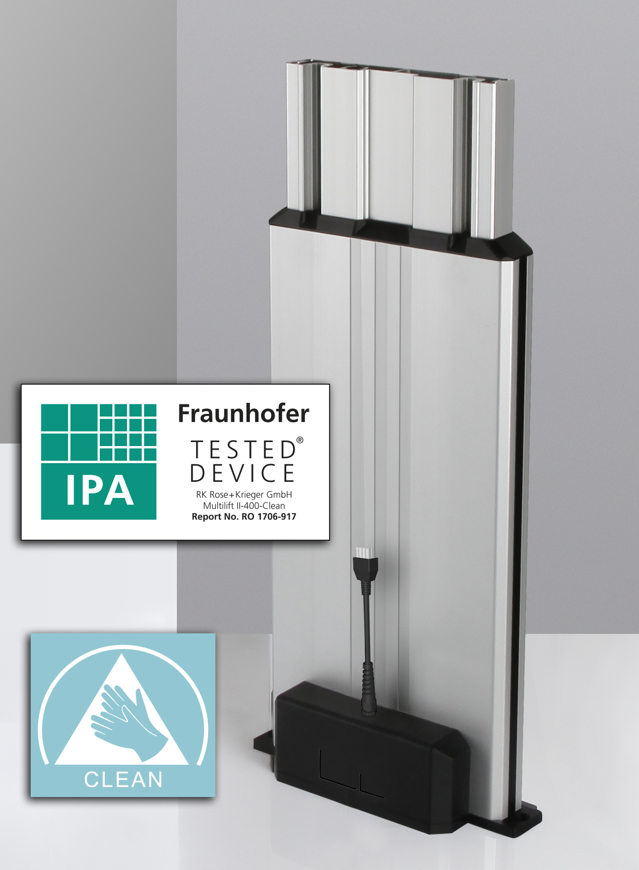 Neue Hubsäule für den Reinraumbereich 6 Neue Hubsäule für
den Reinraumbereich