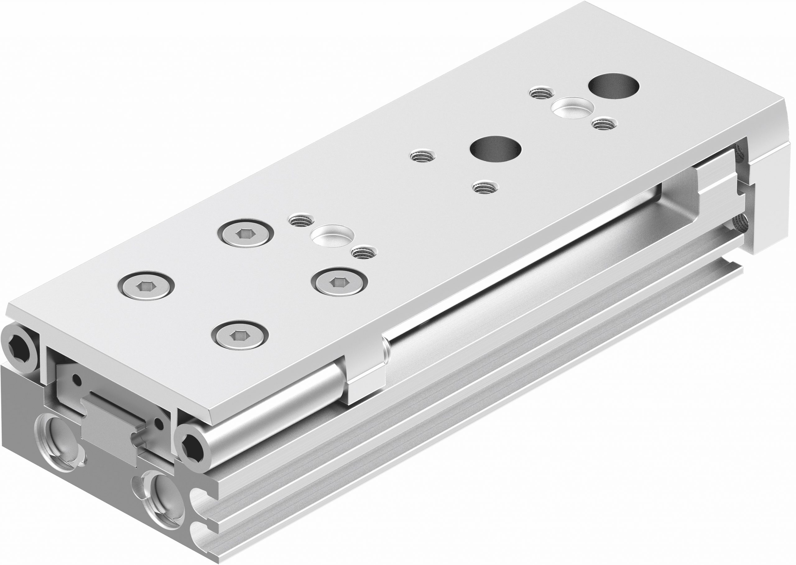 Minischlitten mit Montageplatz für Näherungssensoren 4 Minischlitten mit Montageplatz für Näherungssensoren