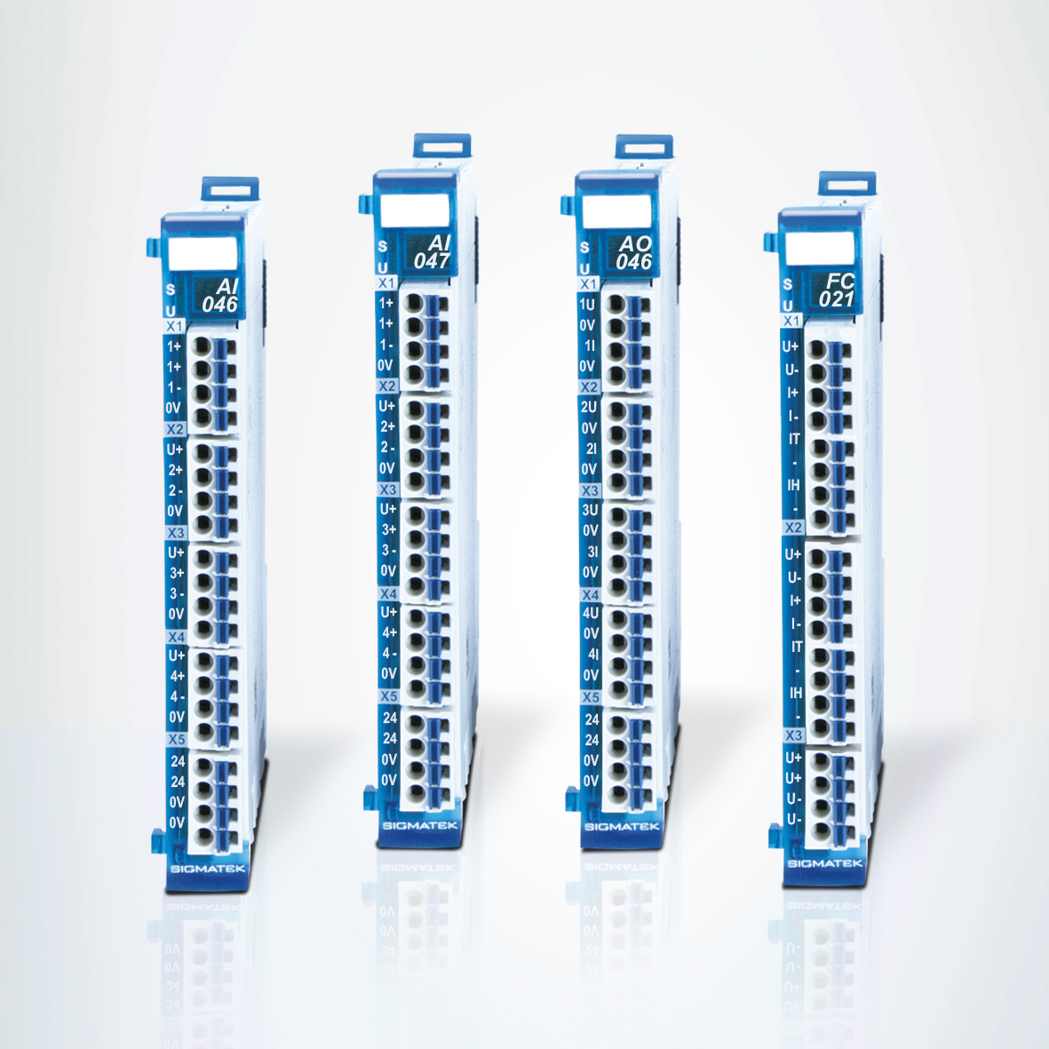 Vier Messmodule im kompakten S-DIAS-Format