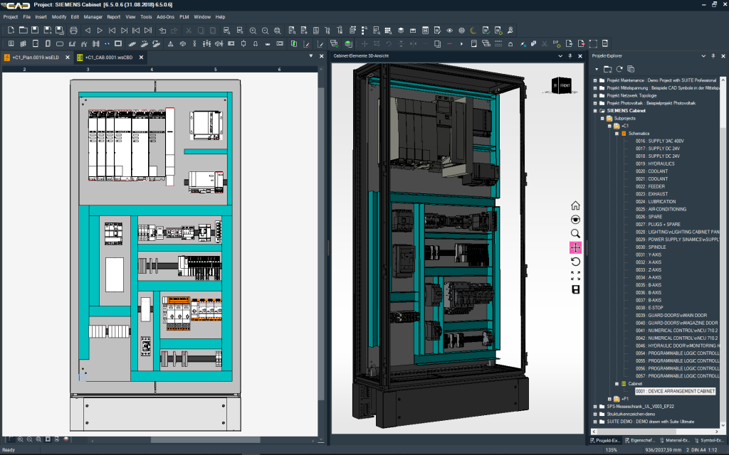 ECAD-Suite mit neuen Funktionen 1 Die neue Benutzeroberfläche der Suite X gibt es in den zwei Farbschemata Dark und Light, sie unterstützt hochauflösende Bildschirme sowie die Multidisplaylösungen.