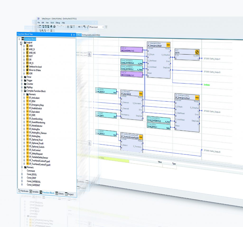 Positionswerte sicher erfassen und verarbeiten 2 Screen Safety Designer frei PRINT