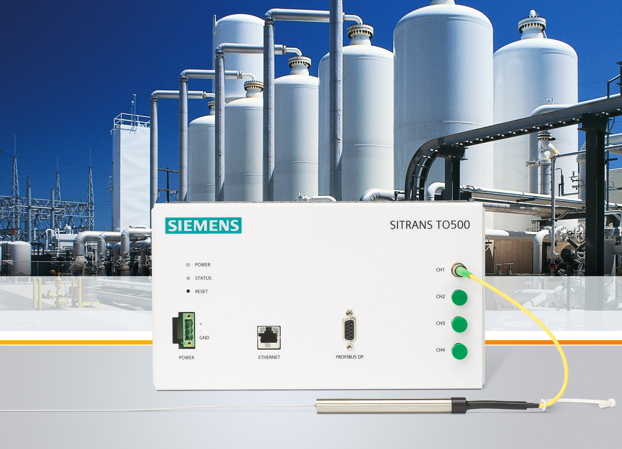 Faseroptische Temperaturmessung