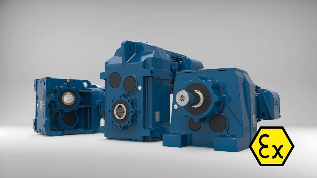Atex-zertifizierte Getriebemotoren 1 WEG erweitert zur Achema das WG20-Getriebemotorenprogramm um Stirnrad-, Flach- und Kegelstirnradgetriebe für Zone 2 und 22.