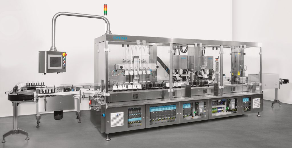 Intralogistik flexibilisieren 1 Gemeinschaftsprojekt: Abfüll- und Verpackungsmaschine von Optima. (Foto: Festo, erstellt von Siemens)