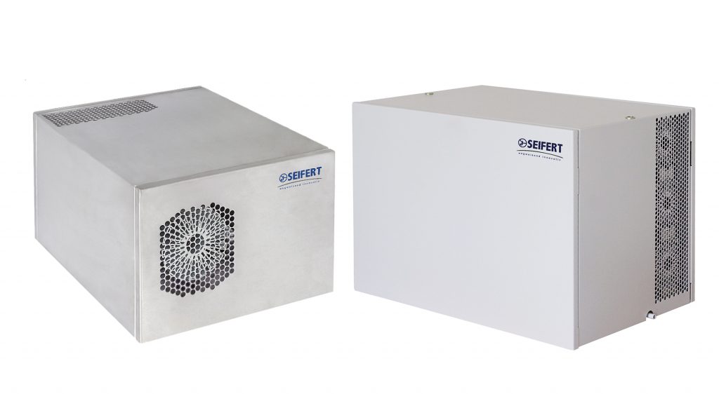 Dachaufbaugeräte zur Schaltschrankkühlung 1 Die kompakten Dachaufbau-Kühlgeräte von Seifert Systems sind in fünf verschiedenen Modellvarianten mit Nennkühlleistungen von 450 W bis 1,1 kW lieferbar