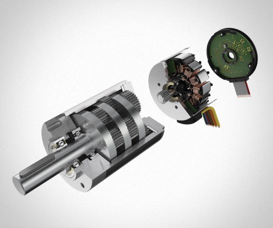 Flachmotoren mit integriertem Encoder und Speed Controller