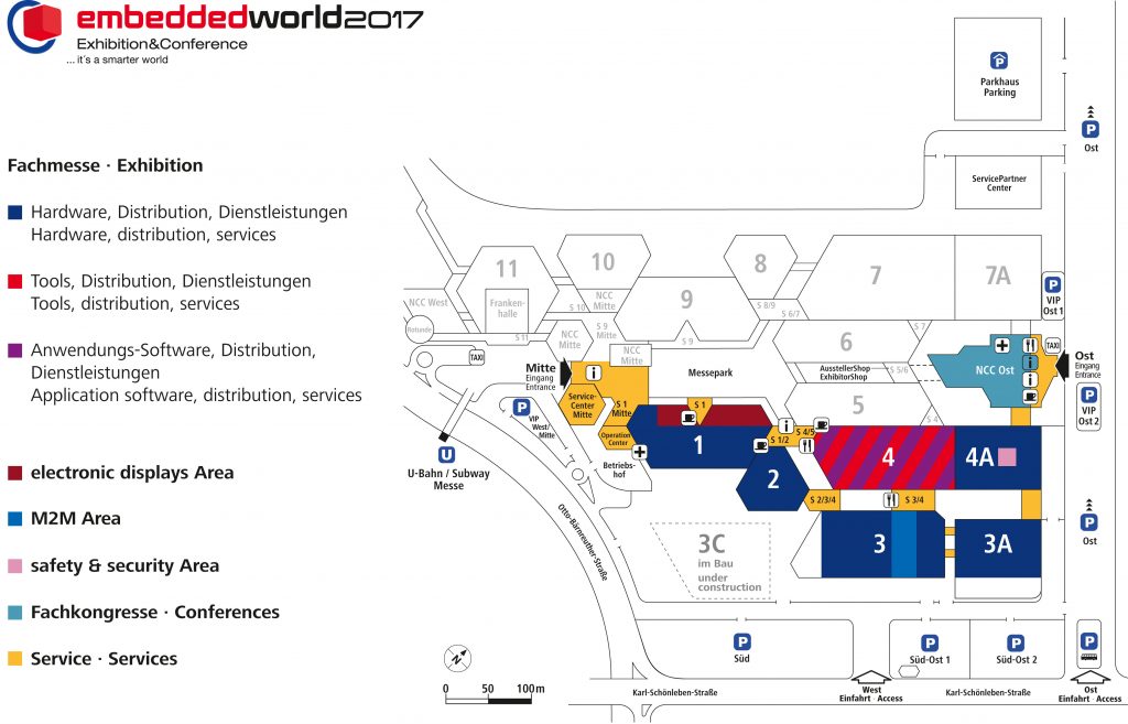 Embedded-Branchentreff geht in die 15. Runde 1 Der Geländeplan der embedded world 2017 für Sie im Überblick