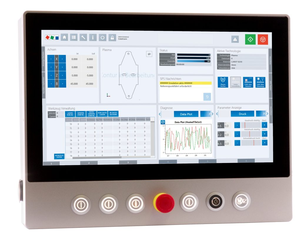 Panel-PC für die Maschinenbedienung 1 So elegant kann Maschinenbedienung sein: Die neue Multi-Touch-Panel Serie von Ferrocontrol mit Core-i-Prozessoren der 7. Generation und vorinstalliertem Windows 10 IoT Enterprise.