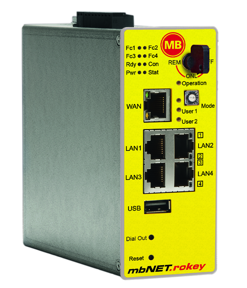 Sicherer Industrierouter mit Schlüsselschalter 4 Sicherer Industrierouter
mit Schlüsselschalter