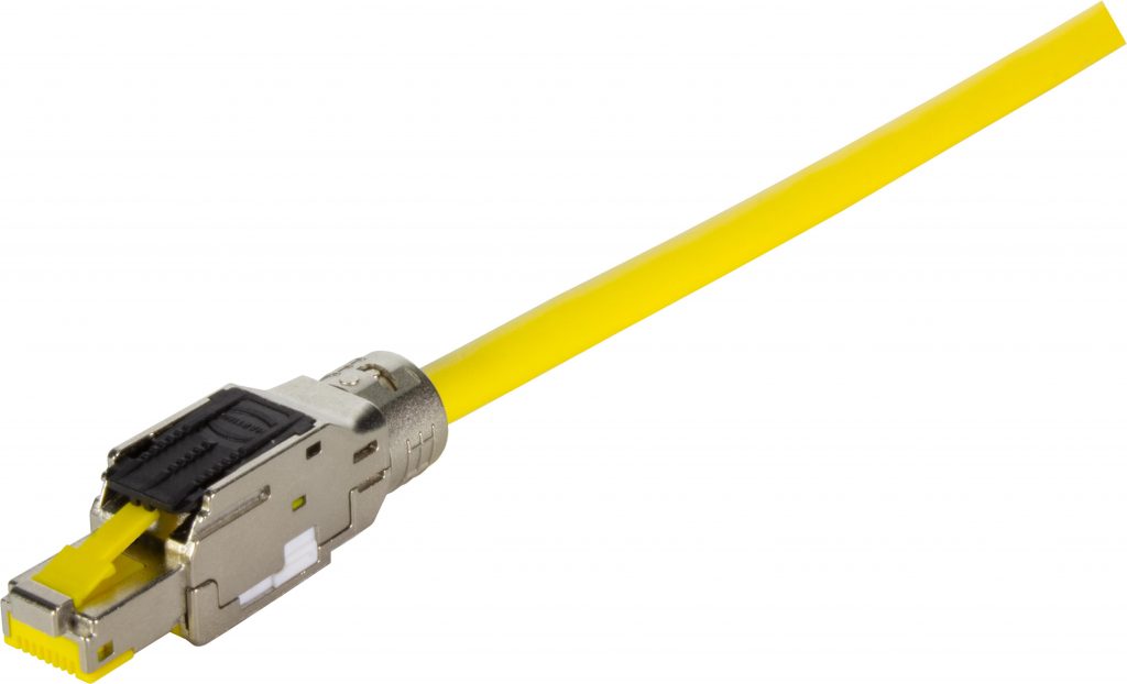 Steckverbinder werkzeuglos montieren 1 Die neue Generation der feldkonfektionierbaren RJ45-Steckverbinderserie RJ Industrial MultiFeature lässt sich werkzeuglos montieren.