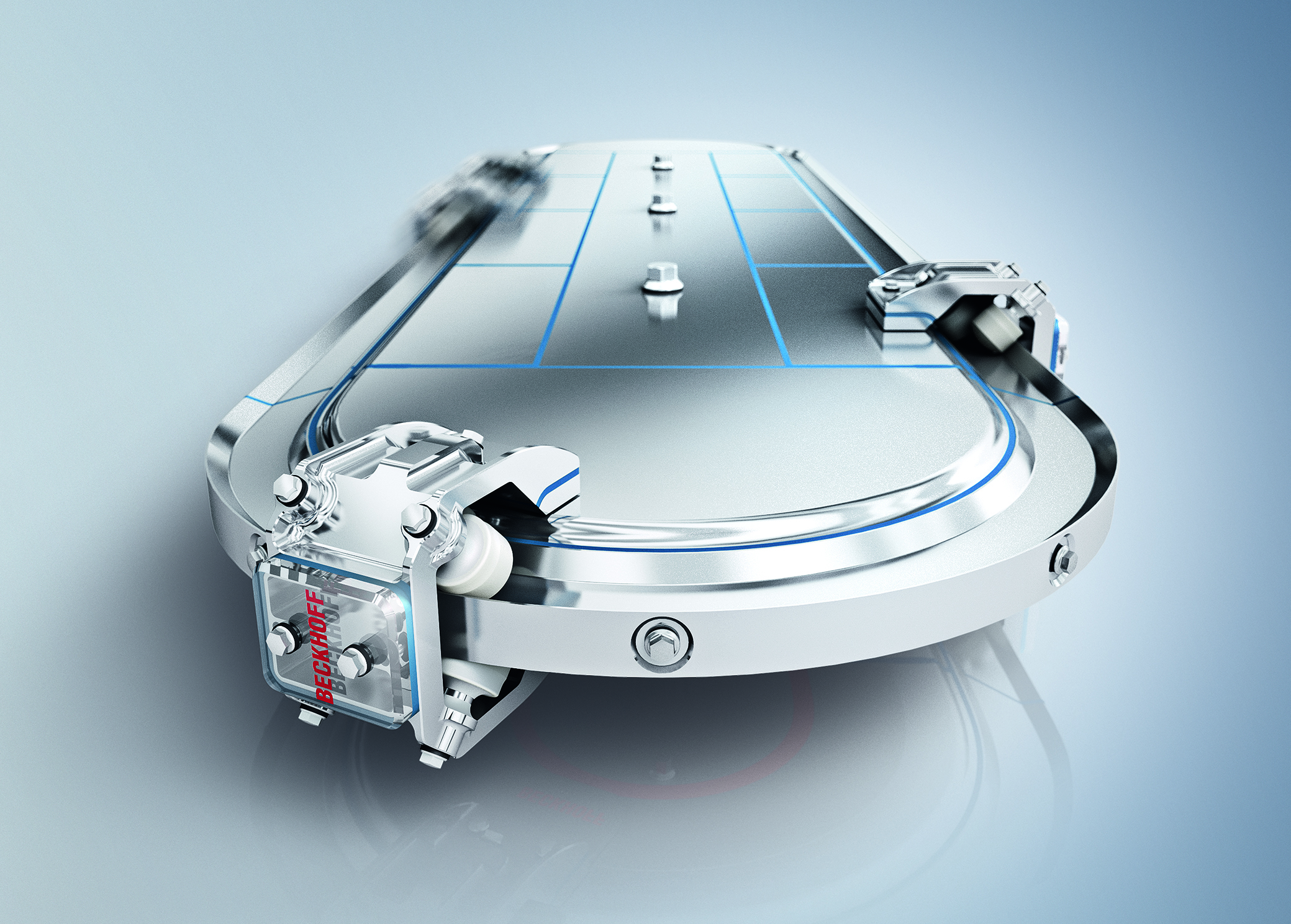 Lineares Transportsystem in Hygienic-Design-Variante