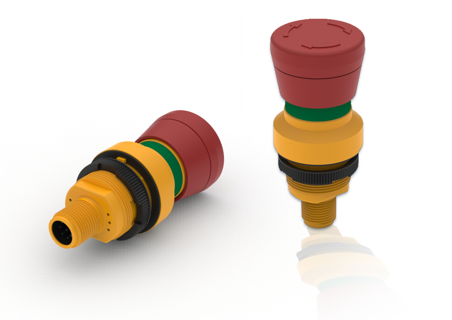 Montagefreundliche Nothaltschalter