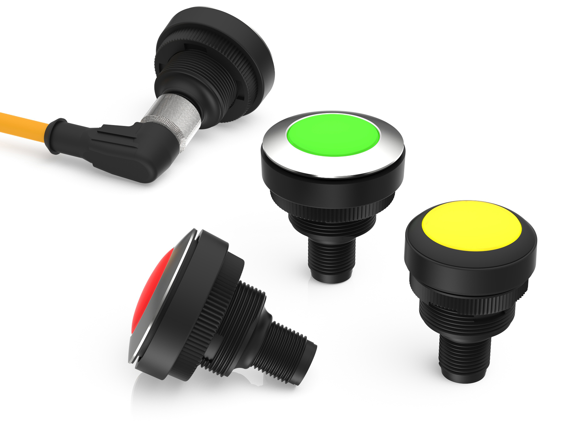 Leuchtdrucktaster und Signalleuchten für den Einsatz im rauen Industrieumfeld