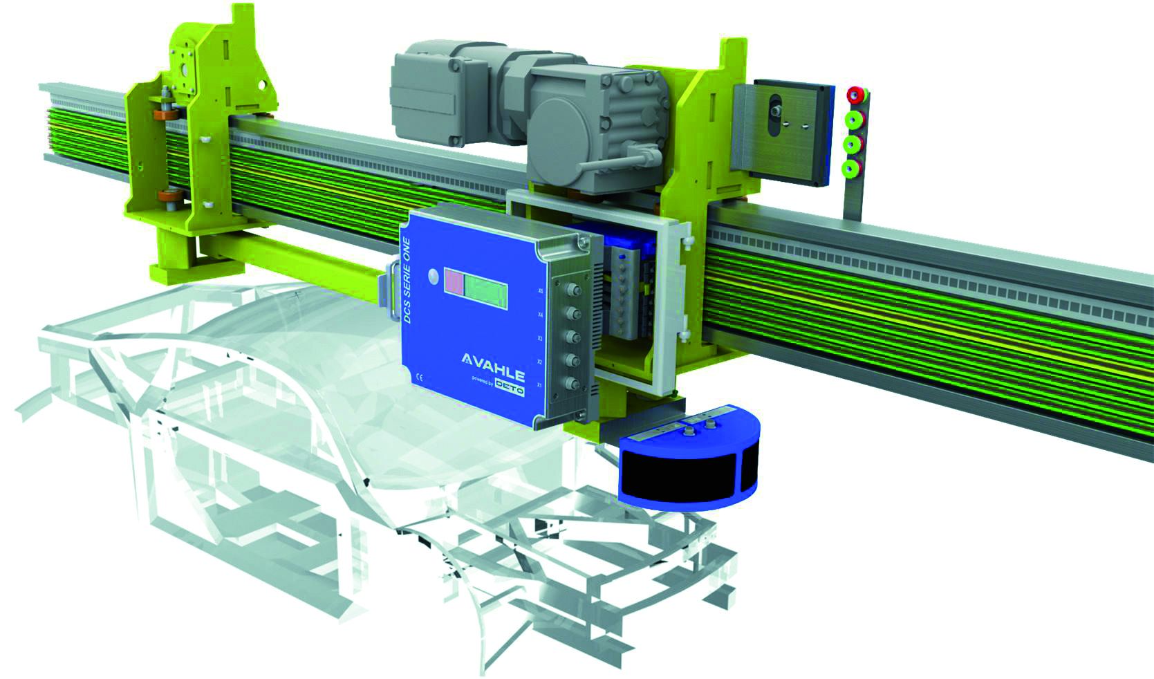 Steuerung für schienengeführte Anwendungen