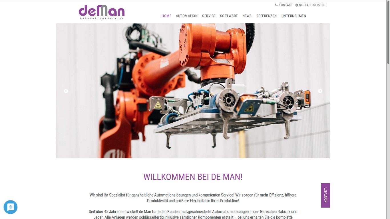 Neuer Webauftritt von De Man