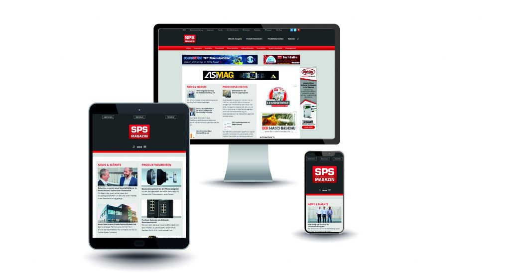 25 Jahre sps-magazin.de 1 Webseite Umstellung MockUp SPS