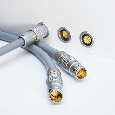 Rundsteckverbinder mit Push/Pull-Verriegelung