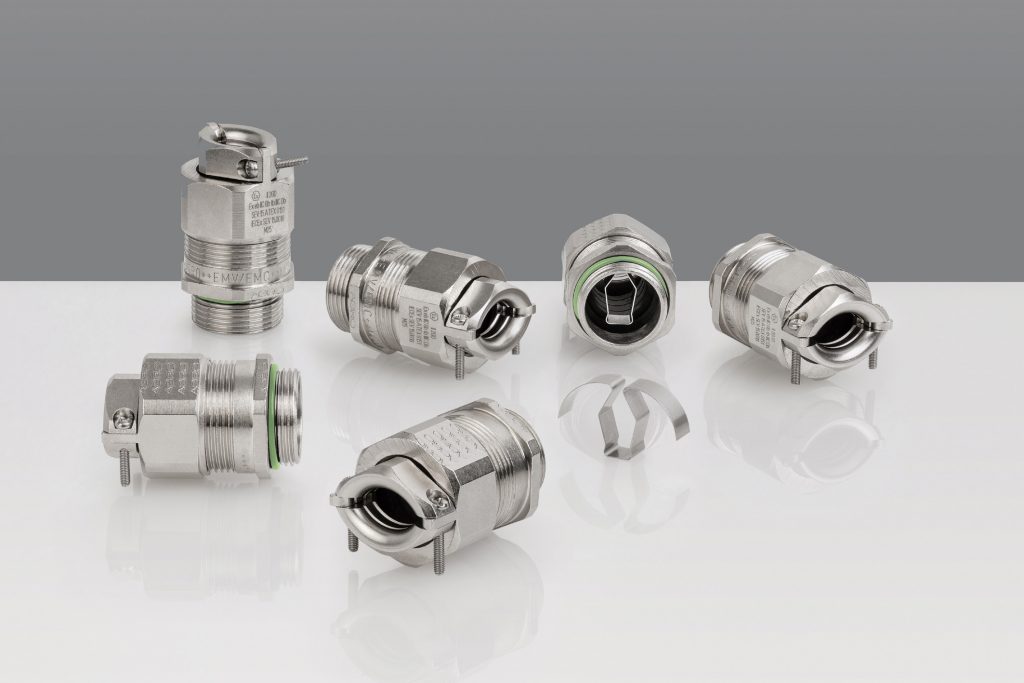 Hohe Montageflexibilität 2 Bild 3 | Die Kabelverschraubung Progress EMV Easyconnect für erhöhte Sicherheit Ex e II verfügt über spezielle Klemmbacken, die auf kleinem Raum eine hohe Zugentlastung sicherstellen.