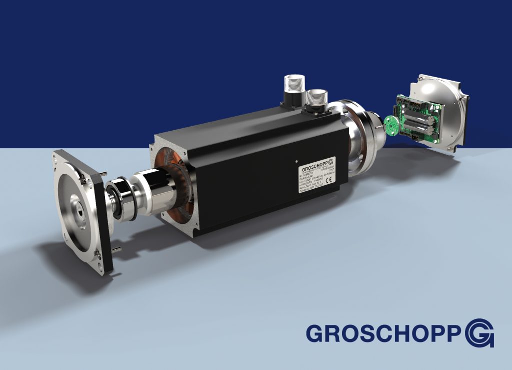 Mobilen Geräten Beine machen 2 Durch Verbesserungen bei den aktiven Kernelementen und dem Einsatz einer speziellen Wickeltechnik erreicht der EGK80-40 gegenüber herkömmlichen Servomotoren eine höhere Leistungsdichte.