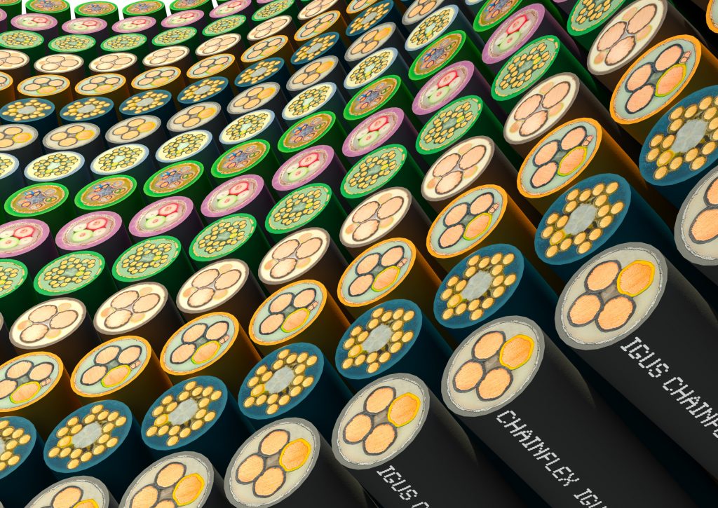  Zurzeit listet der Katalog unter dem Markennamen Chainflex 1.354 unterschiedliche Leitungs-Typen.