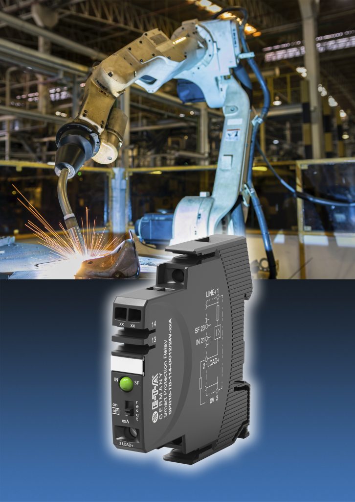 Unter Strom 1 Das Schutzrelais
eignet sich für den DC 24V-Bereich
zahlreicher Branchen und Anwendungen.