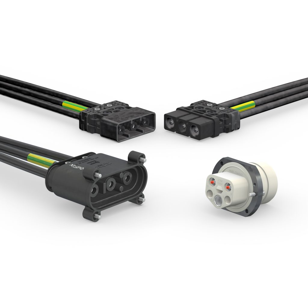 Werkzeuglos per Hand montierbar 3 Primärkreissteckverbinder für die Stromversorgung von Schweißrobotern