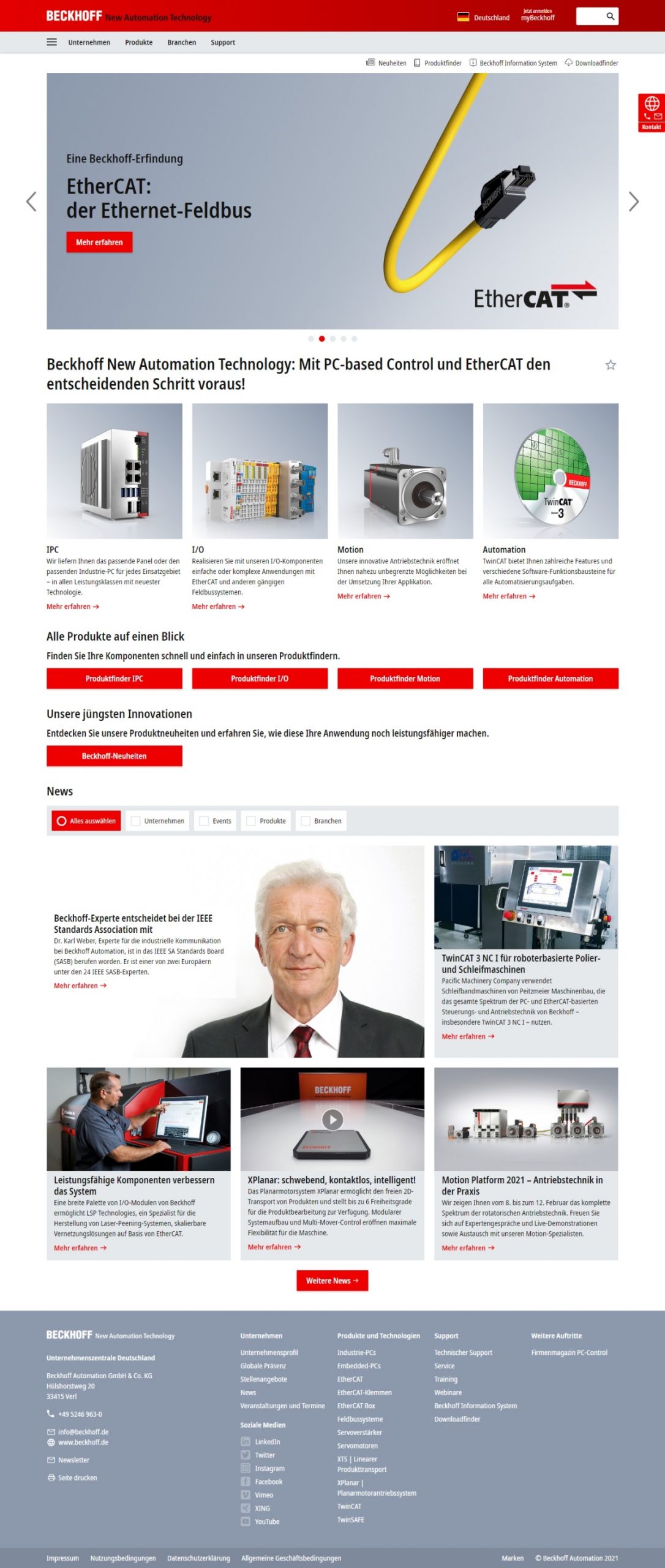 Beckhoff Automation präsentiert neuen Web-Auftritt 7 Beckhoff Automation präsentiert neuen Web-Auftritt